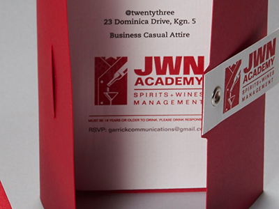 JWN Academy Invitstion closeup